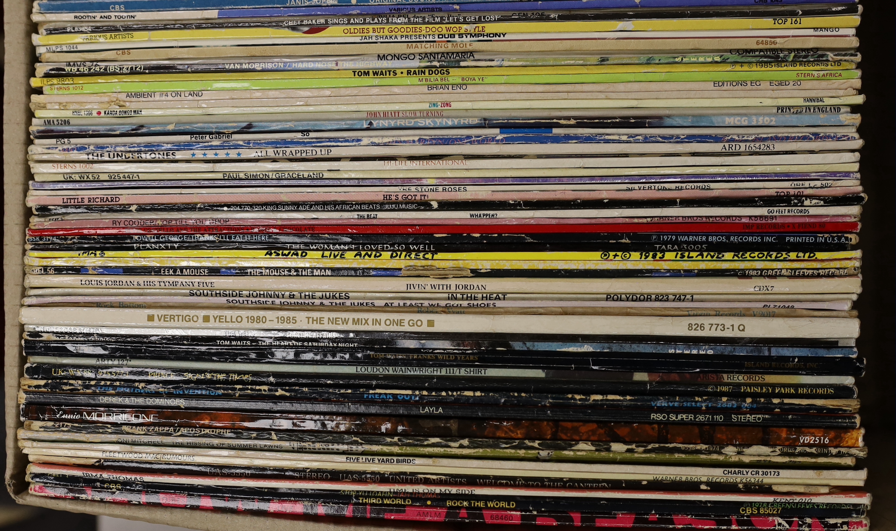 Seventy mostly 1970's/80's LPs, including Marvin Gaye, Ian Dury and the blockheads, Steely Dan, Van Morrison, Captain Beefheart, and the magic band, cream, Peter Gabriel, Paul Simon, The Specials, Tom Waits, etc.